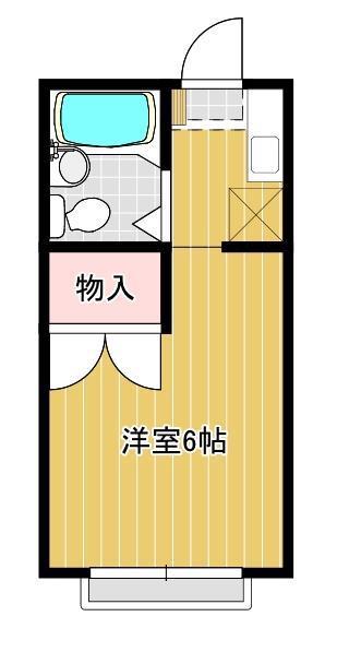 シャインハピネス(1K/2階)の間取り写真