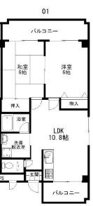 プレディオ・サン(2LDK/4階)の間取り写真