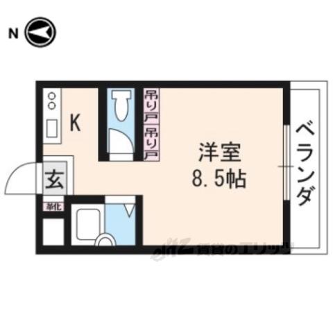 アネックス21(1K/1階)の間取り写真