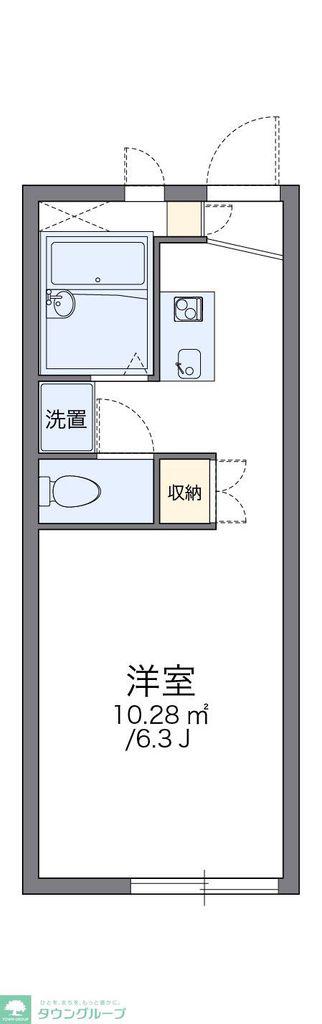 レオパレスときわ(1K/1階)の間取り写真