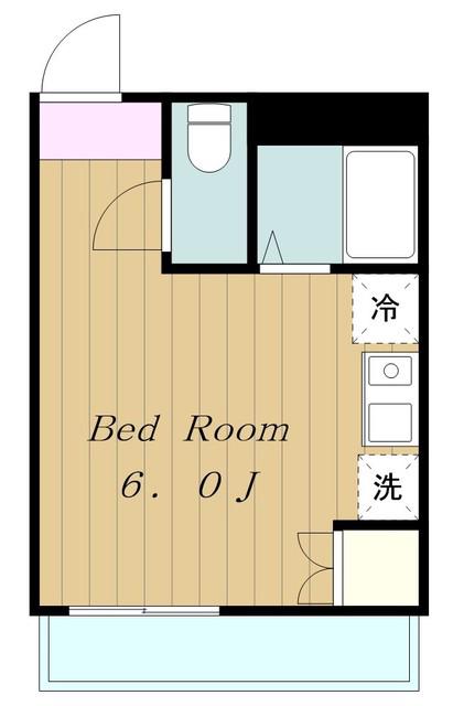 BASE東林間(ワンルーム/3階)の間取り写真