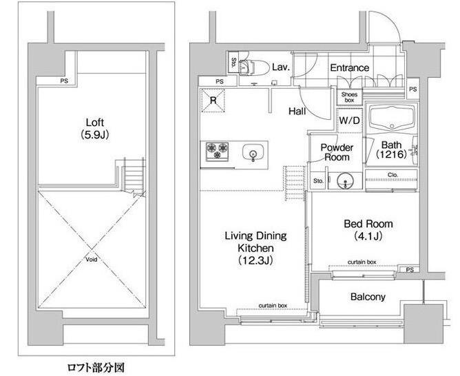 コンフォリア新川(1LDK/3階)の間取り写真