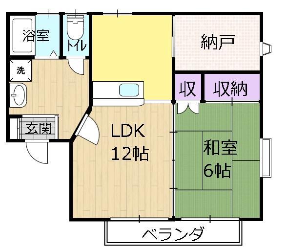 近江ハイツ(1SLDK/2階)の間取り写真