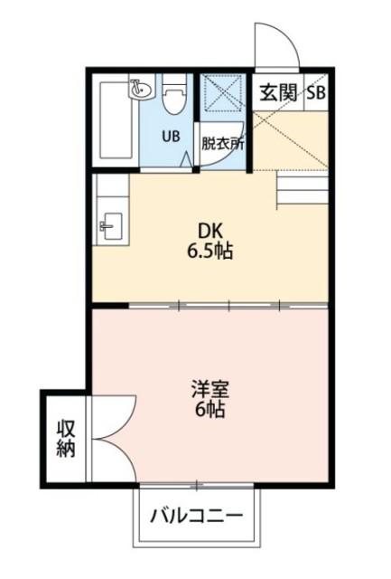 ドルフ福栄(1DK/2階)の間取り写真