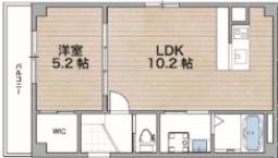 SCALA TOYOTSU(1LDK/1階)の間取り写真