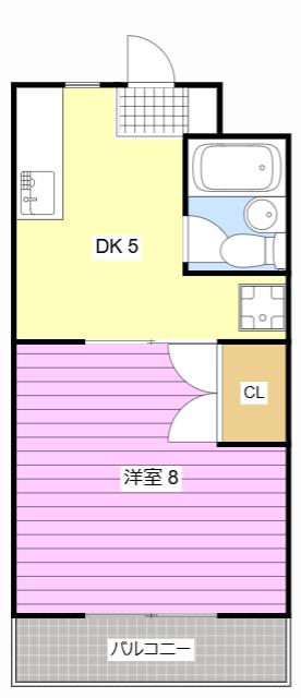 ルネッサンス9(1DK/3階)の間取り写真