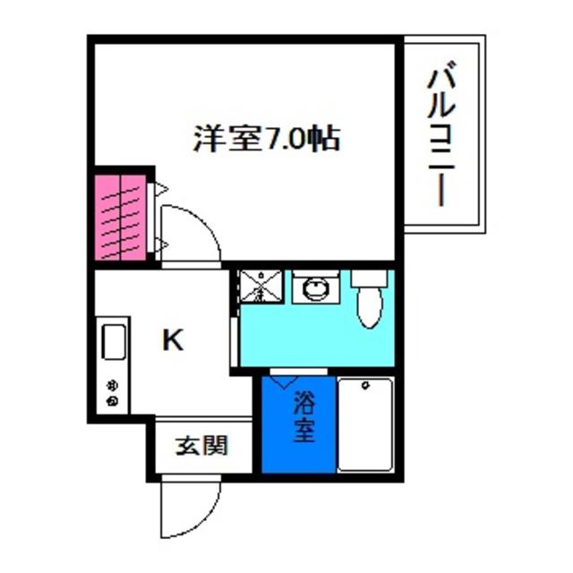 WING住之江(1K/3階)の間取り写真