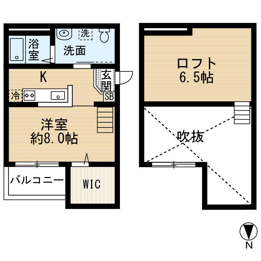 ケイティハイツII(ワンルーム/1階)の間取り写真