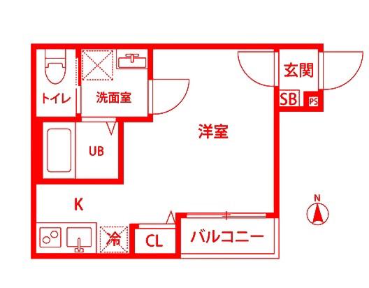 エキニア川崎ウエスト(ワンルーム/3階)の間取り写真