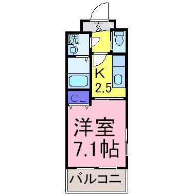 メゾン大塚(1K/4階)の間取り写真