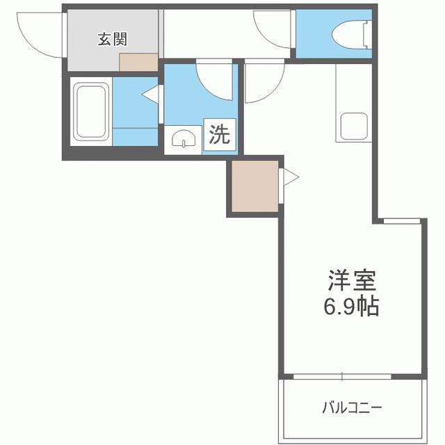 フォレスト光町(ワンルーム/3階)の間取り写真