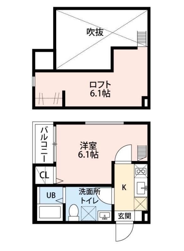 BEEHOUSE(1K/1階)の間取り写真