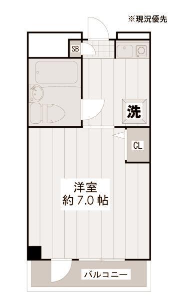 KJメゾン岸根公園(ワンルーム/4階)の間取り写真