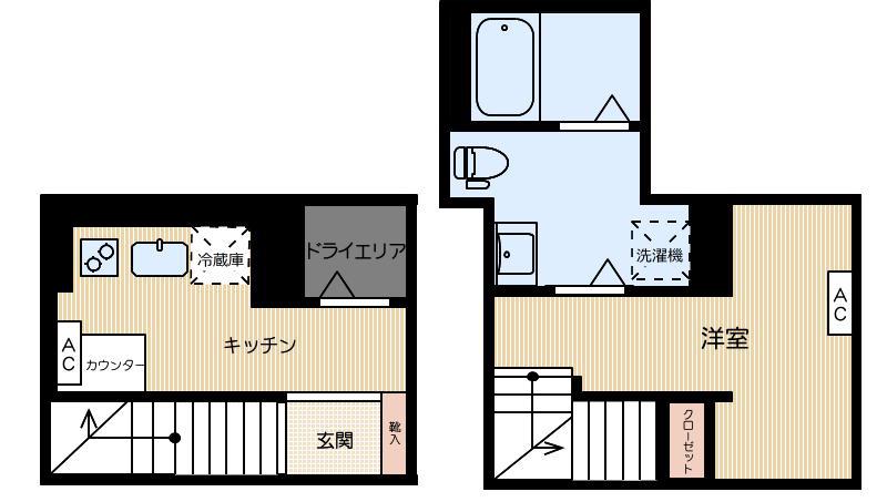 プレニーズ護国寺PREMIER(1DK/B1階)の間取り写真