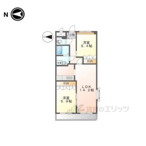 オーエム八千代北(2LDK/3階)の間取り写真