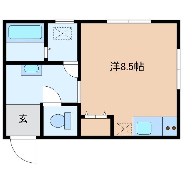 クラシア姉崎(ワンルーム/2階)の間取り写真