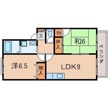 セジュール和(2LDK/2階)の間取り写真