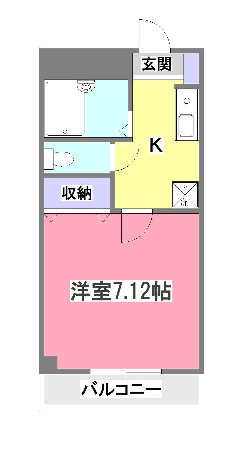アークル(1K/3階)の間取り写真