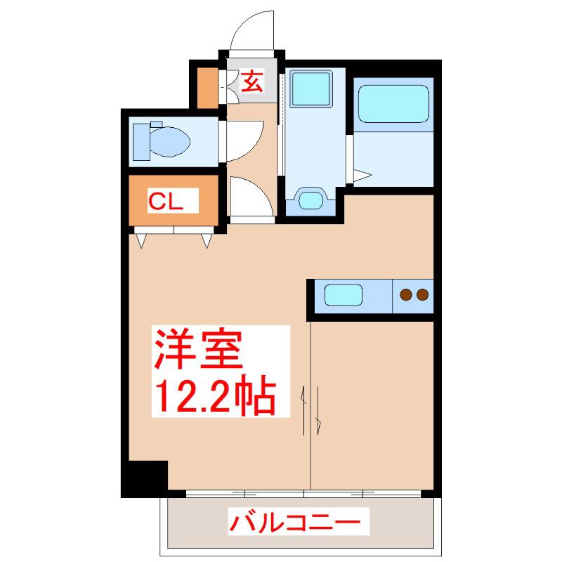 KANON(ワンルーム/5階)の間取り写真