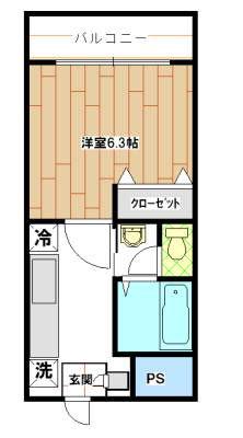 ドルチェ(1K/2階)の間取り写真