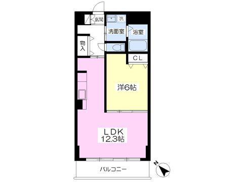グレイス宮前(1LDK/3階)の間取り写真