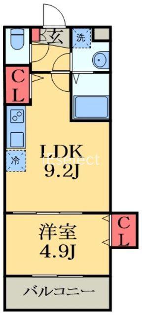 金太郎ヒルズ255(1LDK/4階)の間取り写真