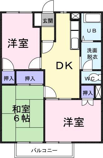 メゾンド・OGAWA(3DK/1階)の間取り写真