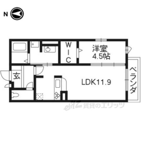 プレジール(1LDK/2階)の間取り写真