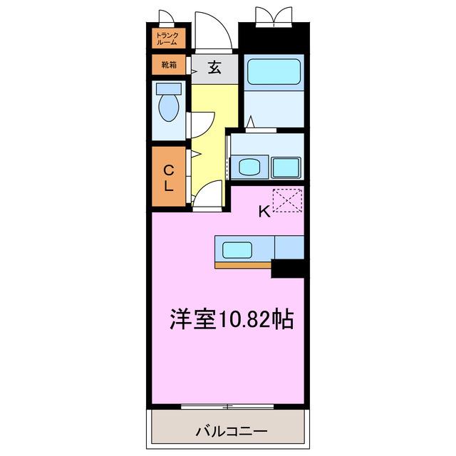 ジュネス(1K/1階)の間取り写真