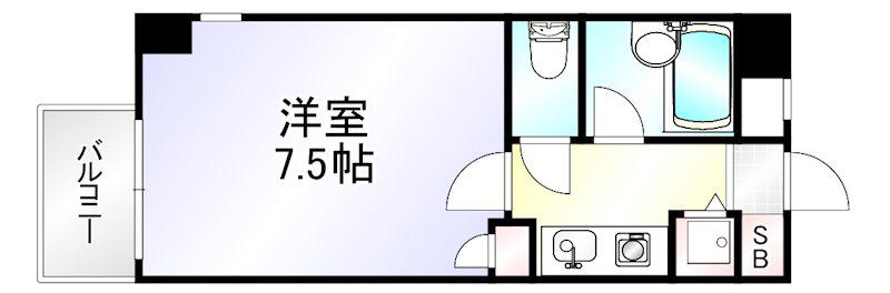 GRAND-RESIDE MALLIA(ワンルーム/2階)の間取り写真