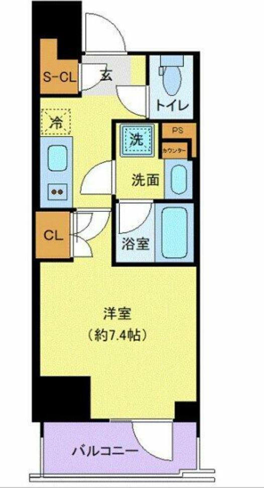 THE GATEHOUSE浅草雷門(1K/9階)の間取り写真