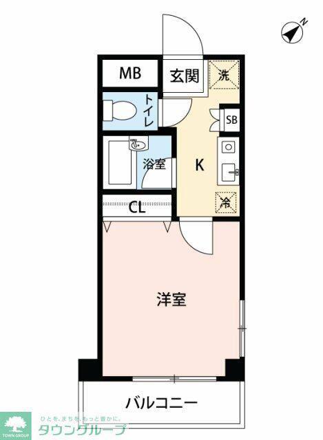 マイナビSTAYイゾラ川口青木(1K/4階)の間取り写真