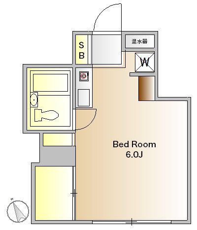 柳屋ビル(ワンルーム/3階)の間取り写真