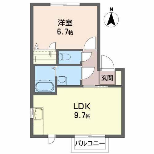 クレイヒルズ(1LDK/2階)の間取り写真