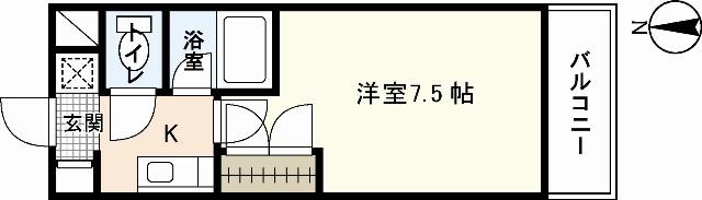 VILLA大芝(1K/3階)の間取り写真