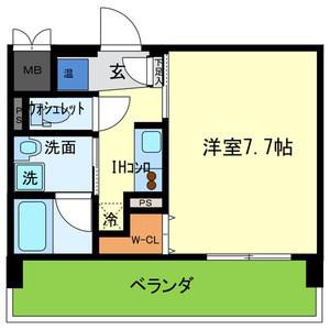 エナブル塚本II(1K/3階)の間取り写真