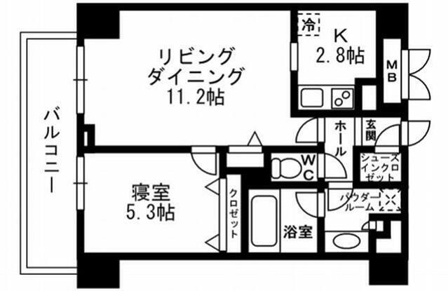 パークフラッツ学芸大学(1LDK/6階)の間取り写真