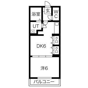 明治第7ビル(1DK/2階)の間取り写真