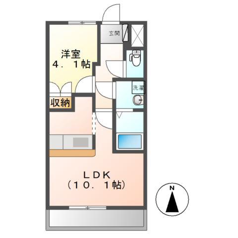 PRESAS(1LDK/2階)の間取り写真