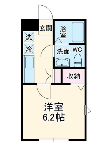 ニコハウス宮本町(1K/2階)の間取り写真