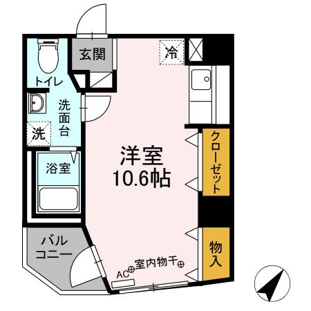 シティメゾン向島(ワンルーム/5階)の間取り写真