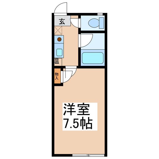 コーポ泉平(1K/2階)の間取り写真