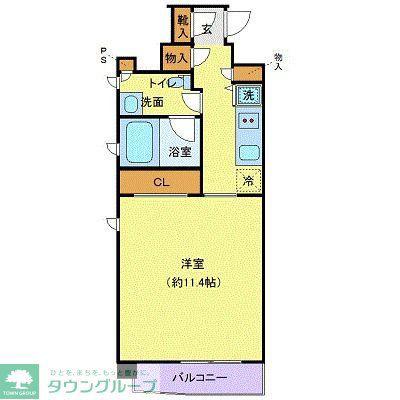 ニューシティーアパートメンツ亀戸(1K/3階)の間取り写真