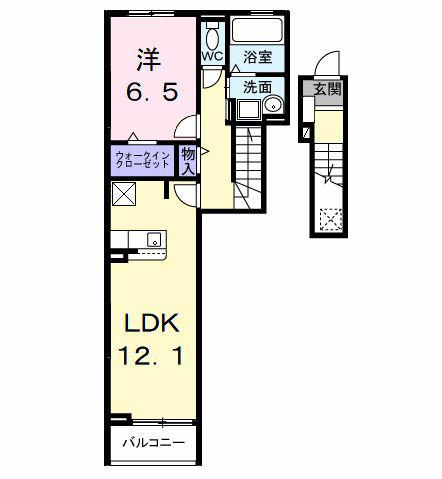 PEANUTS(1LDK/2階)の間取り写真