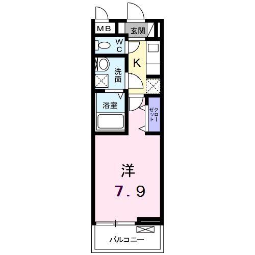 シャルマン(1K/2階)の間取り写真