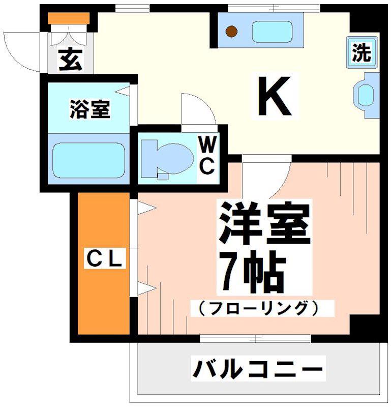 メゾン白鳥 当店専任物件(1K/2階)の間取り写真