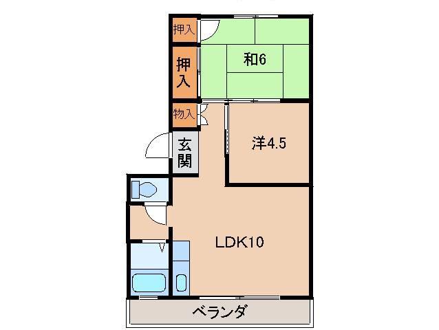 松見ビューハイツ(2LDK/3階)の間取り写真
