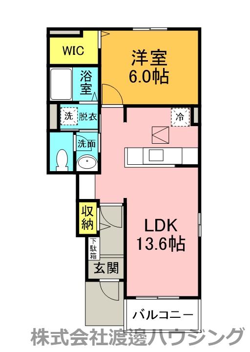 プチメゾン ロココ(1LDK/1階)の間取り写真