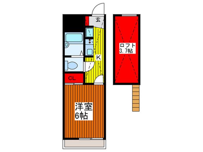 REI PALACE(1K/1階)の間取り写真
