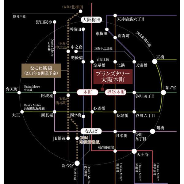 ブランズタワー大阪本町(2LDK/7階)の間取り写真